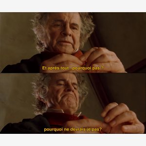 Lord Of Rings   Bilbo   After All Why Not   Apres Tout Pourquoi Pas meme template
