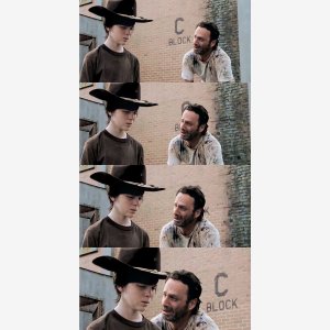 The Walkining Dead   Rick And Carl meme template
