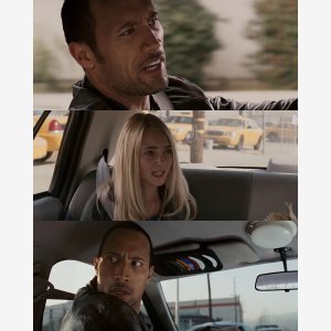 The Rock Voiture Driving Car Girl Fille meme template